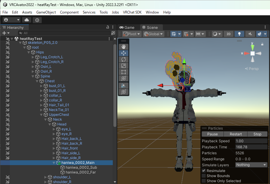 シーンビューでのプレビュー